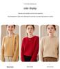 Women's Pure Cashmere Round Neck Sweater - Versatile Spring Pullover Knitted Top