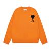 Womens Oversized Crewneck Knit Sweater With Heart Print Streetwear Long Sleeve Cotton Top 2025