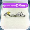 Fashion 5mm Women's Six-Prong DIY Ring Setting for Round Diamond - Empty Setting with Pointed Base for Handmade High-End Design.