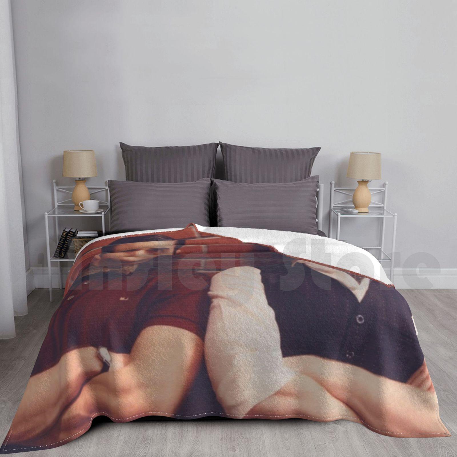 Badass Klaine Blanket For Sofa Bed Travel Klaine Chris Colfer Darren Criss Kurt Hummel Blaine Anderson Glee Size: 75*100cm, Weight: 230 GSM