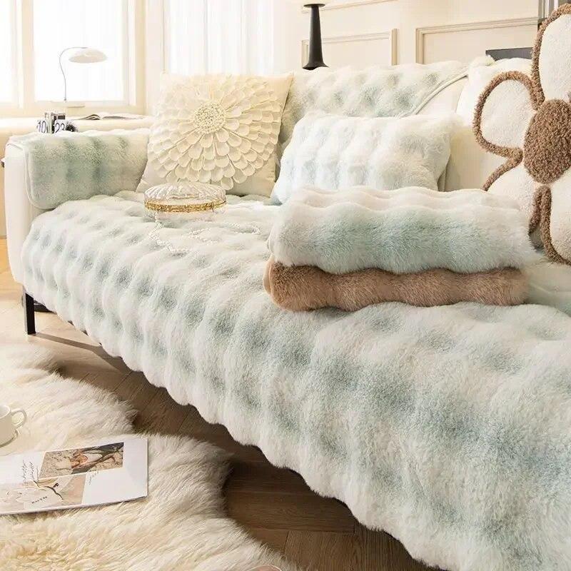 Verdicken Sie das Plüsch-Sofatuch, nordischer moderner Universal-Sofabezug, rutschfeste Kombination aus Couchbezügen, Sofatuch, Wohnzimmer-Wohnkultur