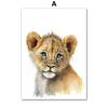 Giraffe Lion Elephant Animal Canvas Print Nursery Animal Nordic Wall Art Poster Picture Baby Children Room Christmas Home Decor