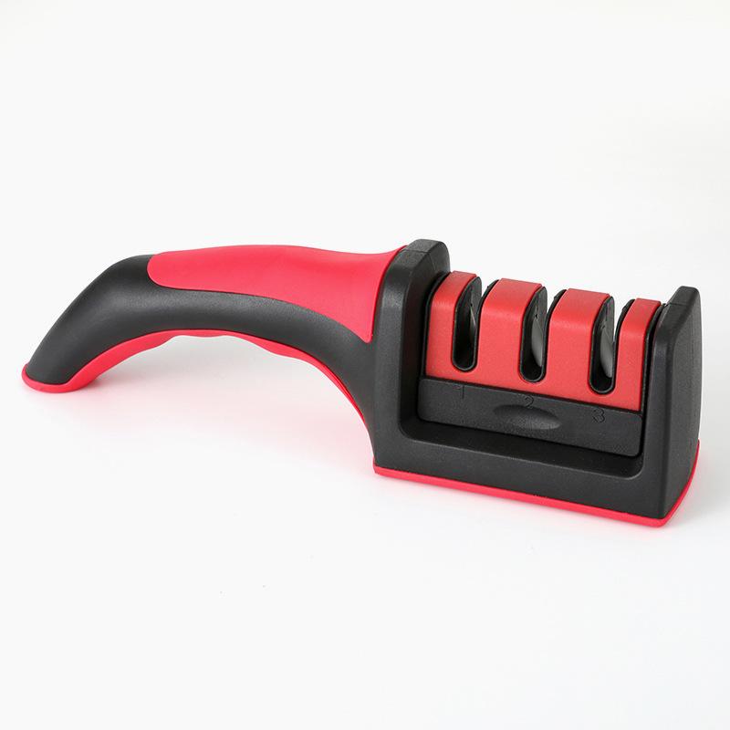 

Трехступенчатая точилка для ножей, бытовой инструмент для заточки вольфрамовой стали, быстрая заточка ножниц, точильный камень