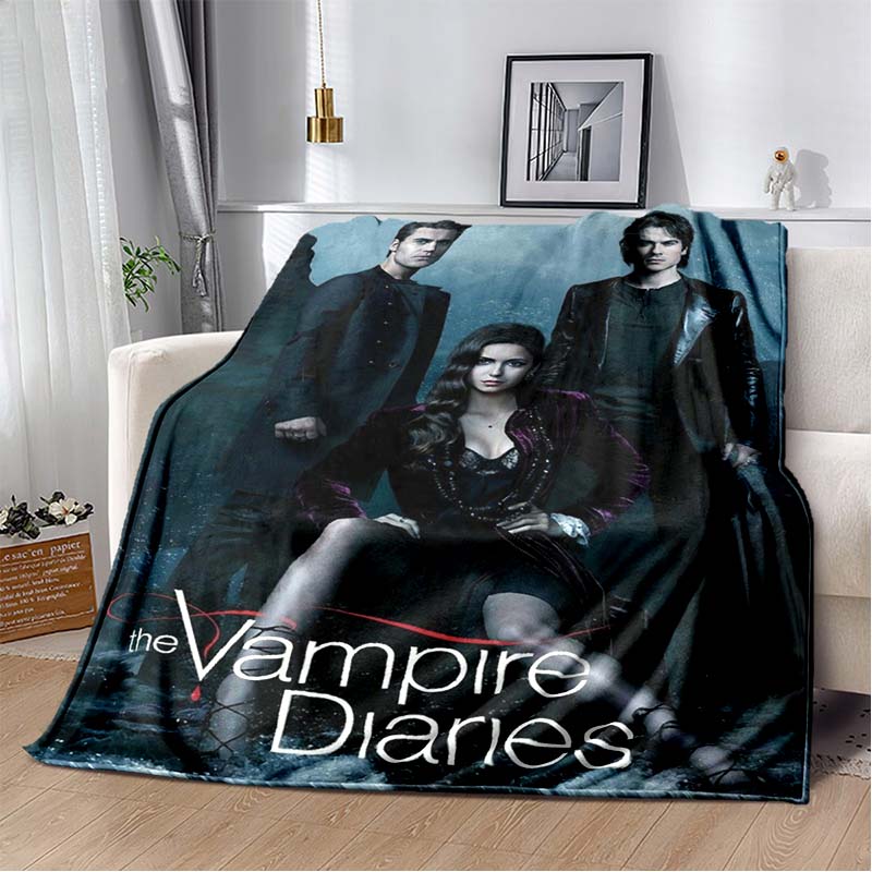 The Vampire Diaries Elena Poster Print Soft Flannel Throw Blanket Warm Sofa Couch Bed Home Decor Cover For Vampire Diaries Fans