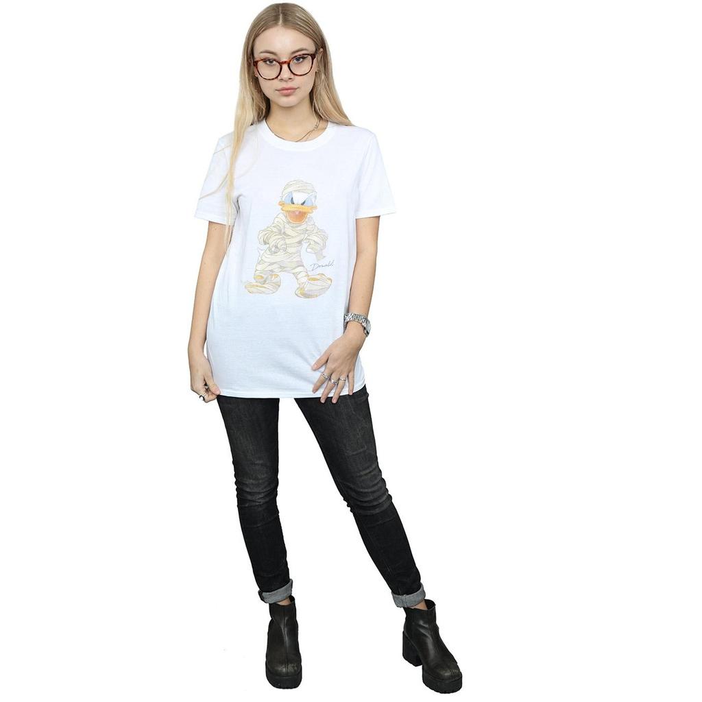 Disney Womens/Ladies Mummy Donald Duck Cotton Boyfriend T-Shirt