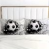3D Visual Effect Football Impact Printing Bedding Set Sport Football Theme Quilt Cover Set Home Soft Comfortable Duvet Cover Set