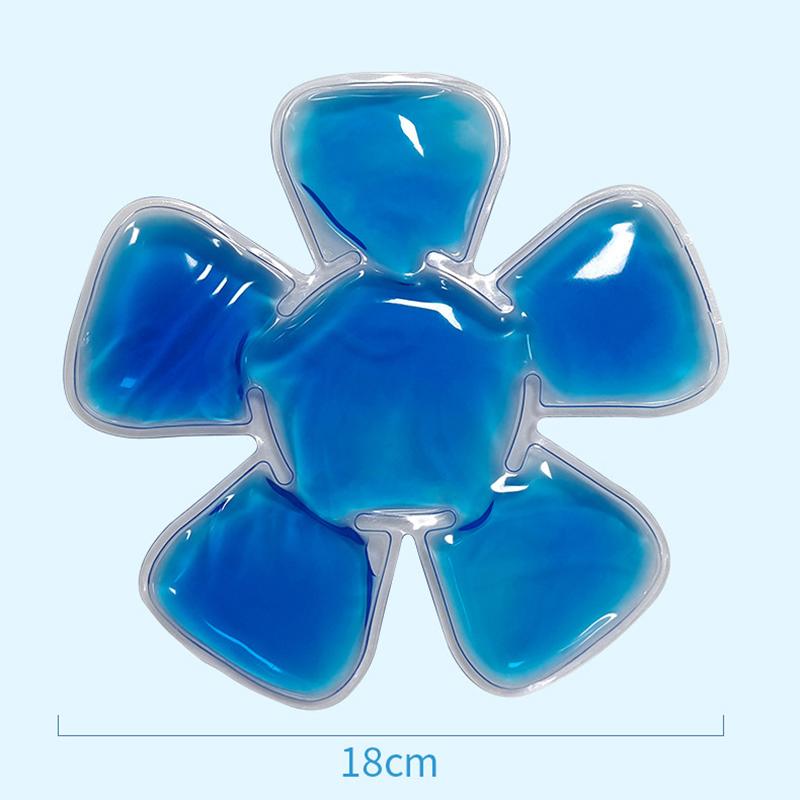 Blue Pvc Gel Ice Pack - Adjustable Cooling Pad For Helmets & Hats Reusable Cold Compress Travel Portable Outdoor Accessory