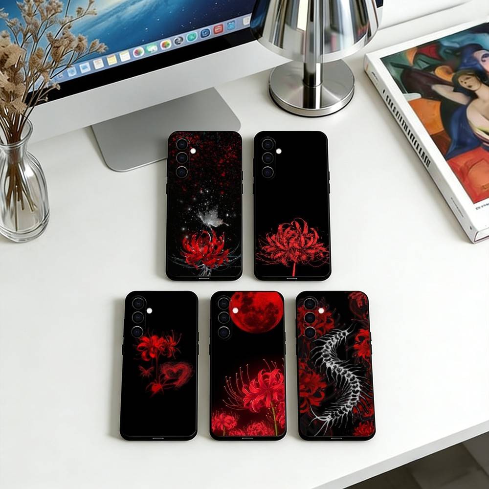Flower of Hell Phone Case For Samsung Galaxy A73,A72,A71,A70,A53,A52,A51,Others Soft Black Cover