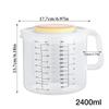 2400ml Large Capacity Baking Measuring Cup with Lid Kitchen Mixing Bowl with handle Transparent Plastic Mixing Cup for Home Tool