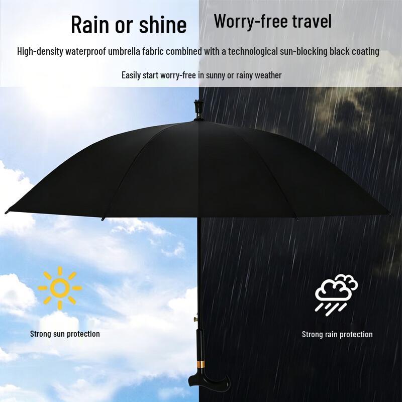 UV Protect Long Handle Walking Stick Umbrella