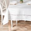 Selvia White Fabric Tablecloth With Lace 140X180 Cm