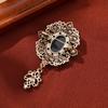 New beautiful head pendant brooch retro court style alloy diamond accessories pin high-end corsage