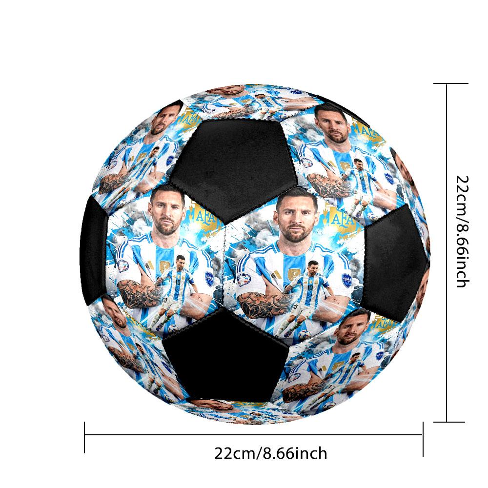 Lionel Messi Fußball Größe 5, Maschinengenähtes PVC, Langlebig & Hoher Rückprall, Für Alle Altersgruppen, Fanartikel, für Spiele & den Außenbereich.