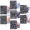 Snowflake Nail Art Stickers 3D Christmas Theme Nail Tips Decals Christmas Snowflakes Leaf Designs Adhesive Sticker