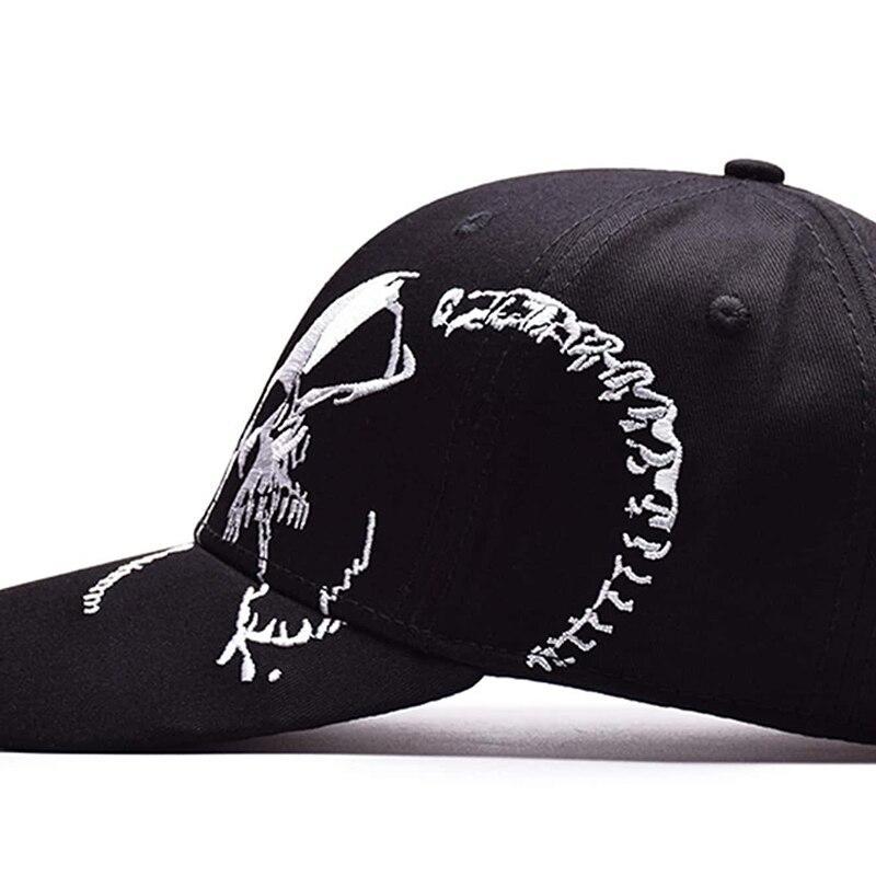 Side Skull Pattern Embroidery Baseball Caps Spring And Autumn Outdoor Adjustable Casual Hats Sunscreen Hat