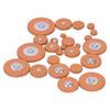 25Pcs Saxophone Pads Brown Sheepskin Sound Hole Resonator Gasket Wind Instrument Parts