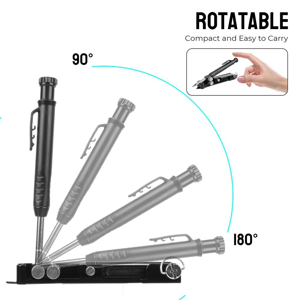 Instrument de scriblare din aliaj de aluminiu multifuncțional reglabil, riglă de scriblare a profilului, pentru prelucrarea lemnului, instrument de contur, instrument de busolă, metal