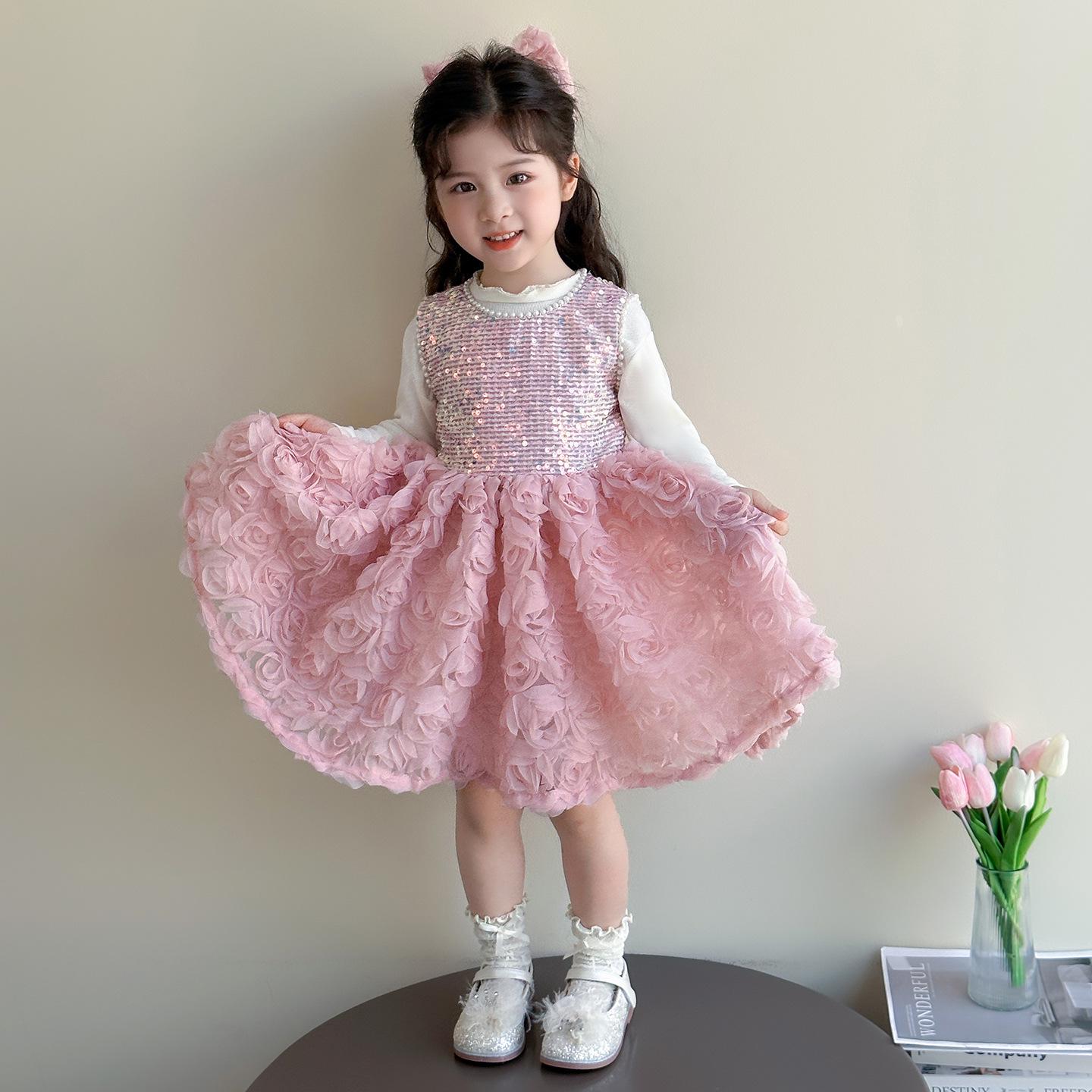 

Платье принцессы для девочек 2025 - Костюм для выступления без рукавов с бантом на вечер 1 июня 100 cm