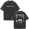 2026 Hot Sale Charli XCX Music Fashion Film Tour 2026 Vintage Washed T Shirt Men Women Summer Pop Music Fashion Oversized T-shirts Streetwear Top