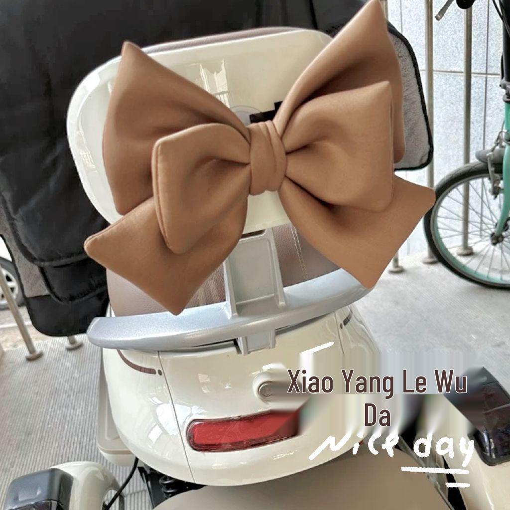 Luna Sunny Day Cute Two-Tone Electric Vehicle Bow & Sticker Accessories