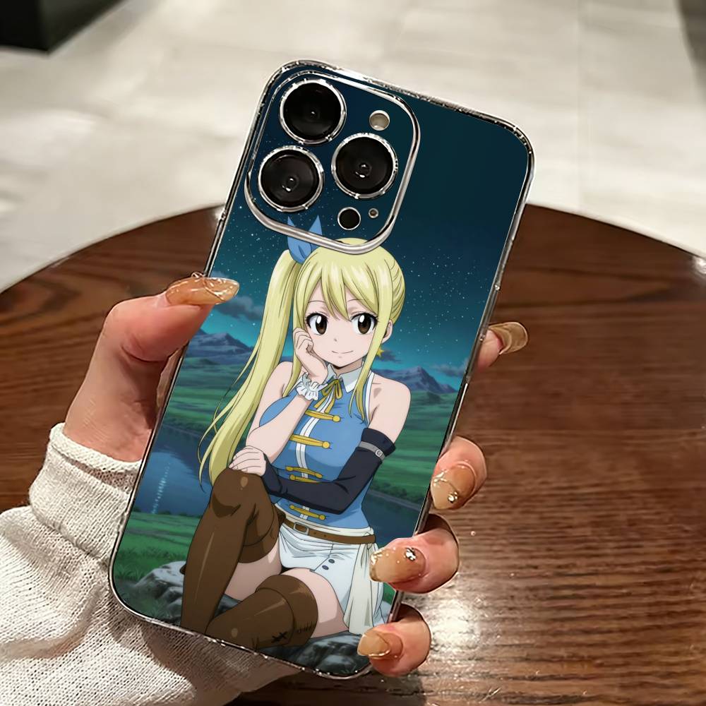 Anime Fairy Tail L-Lucy Phone Case Transparent Silicone Soft For iPhone 17 16 15 14 13 12 11 Mini Pro Max Plus iPhone17