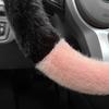 Winter Plush Thickened Cat's Ears Steering Wheel Cover Cute Cat-Ear Shaped Protective Car Steering Wheels & Accessories