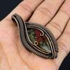 Dragon Blood Jasper Gemstone Pure Copper Wire Wrapped Designer Handmade Pendant Jewelry For Her