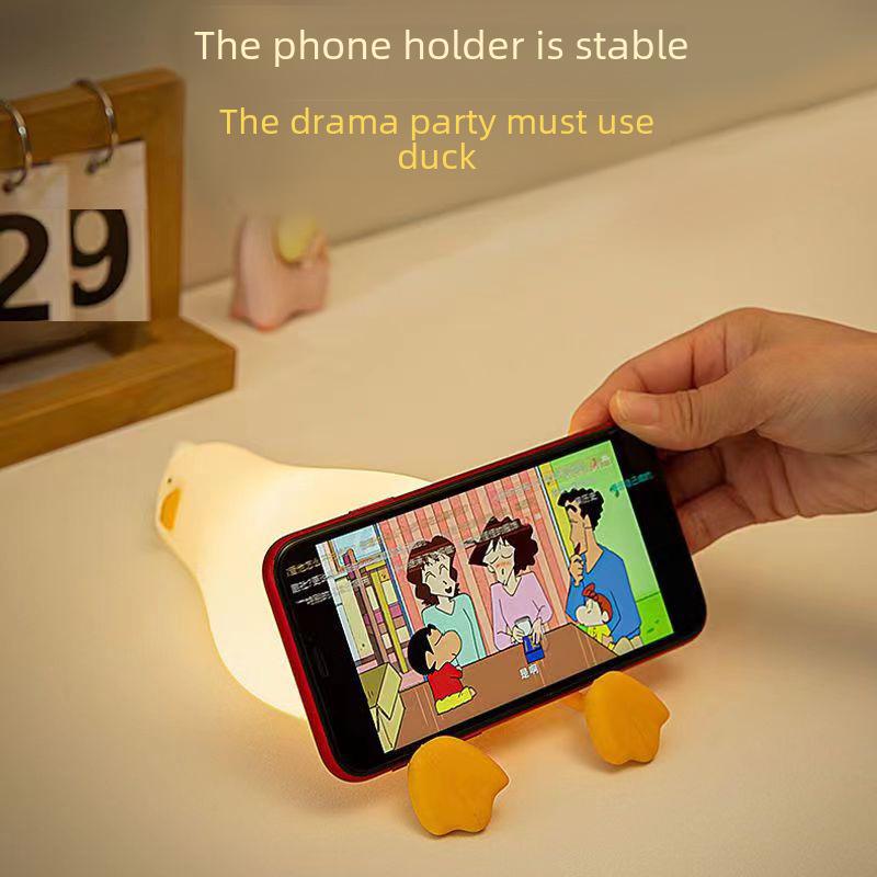 Duck Night Light: Children's Silicone Rechargeable Bedside Lamp