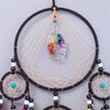 Colorful Crystal Stone Woven Dreamcatchers Wall Art Handmade Feathered Tassels Wall Hanging Ornament for Home Decors