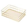 Golden Iron Storage Basket Multifunctional Wire Mesh Desktop Storage Organizer for Home