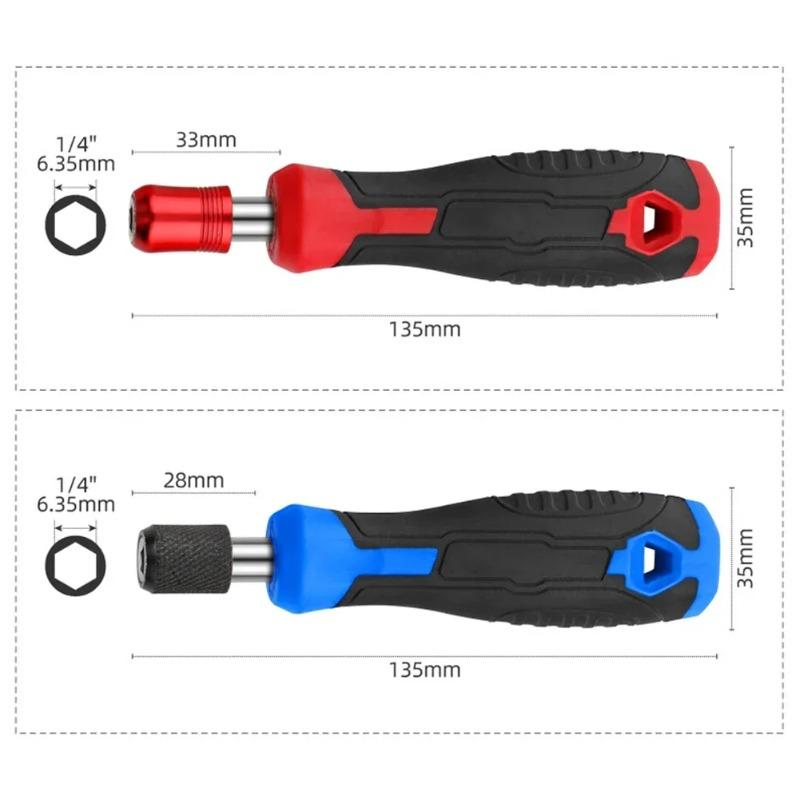 1pc Hex Screwdriver Handle Magnetic Screw Driver Bits Holder Self-Locking Adapter for Screwdriver Bits Socket Wrench Tools