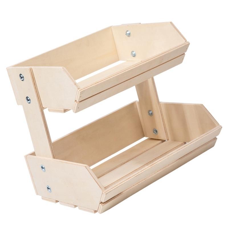 

J0MC Practical Fruit Basket With Two Layer Perfect For Organizing Fruits Vegetables And Snacks In Homes Or Office China Mainland