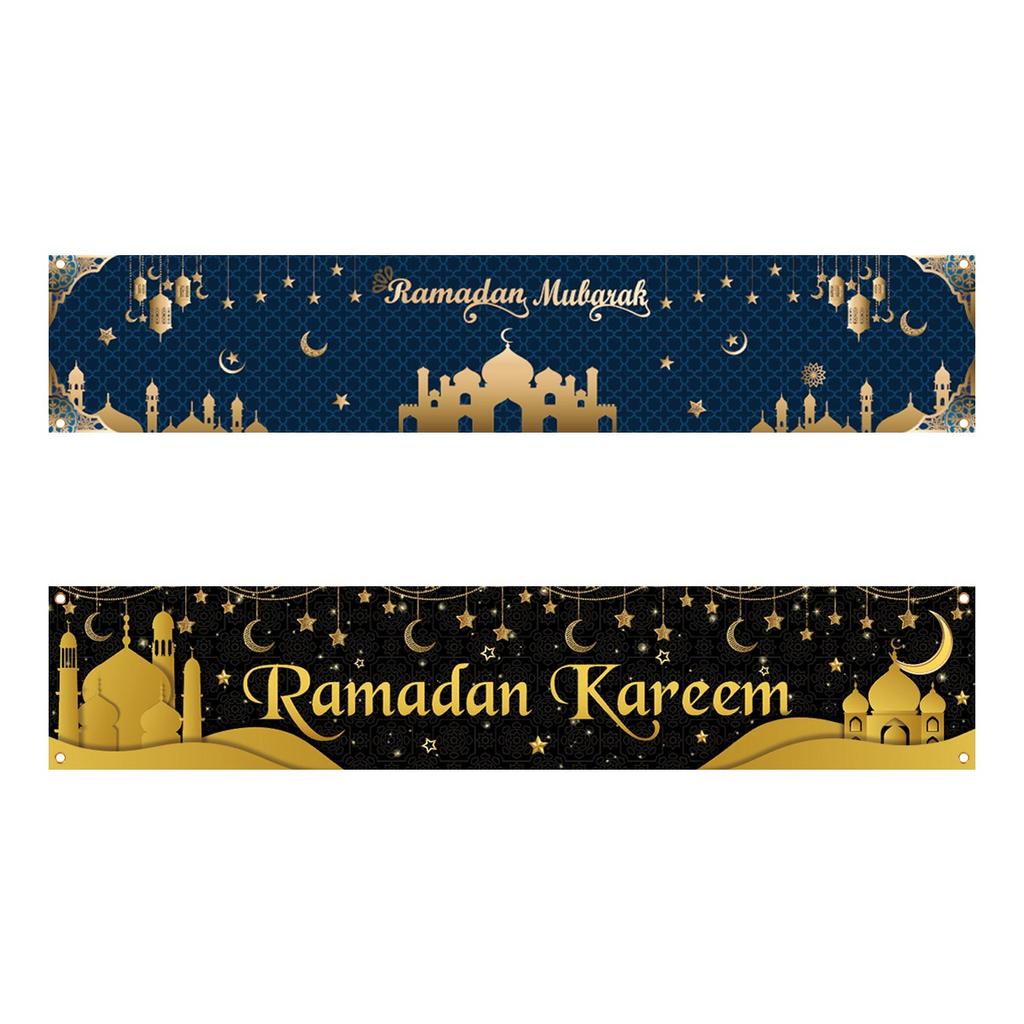 Eid Mubarak Outdoor Banner Flagge Ramadan Kareem Banner Ramadan Dekoration Für Home 2024 Islamischen Muslimischen Party Eid Al Adha