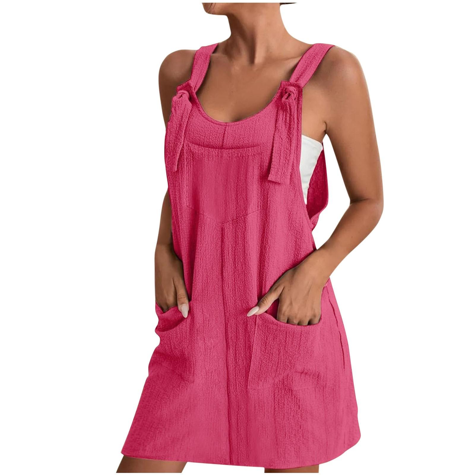 

Women s Sleeveless Casual Sundress Patchwork Irregular Dress