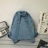 Women's Retro Solid Color Denim Backpack - Perfect for Students and Outdoor Travel