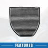 ABSOPRO Cabin Air Part X X for Mercedes and Benz AMG GT Polyurethane Gray Filter, Number 2128300318, 10.91" 10.04" 3.03", (2017-2021),