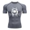 Men's Quick-drying Short-sleeved High Elasticity Gym Running Fashion Workout T-shirt Training Sports Compression Slim Tight Fit Top