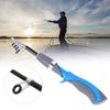 Ultralight Carbon Fishing Rod Protable Telescopic Sea Pole Fishers Tackle Blue Handle 1.2m