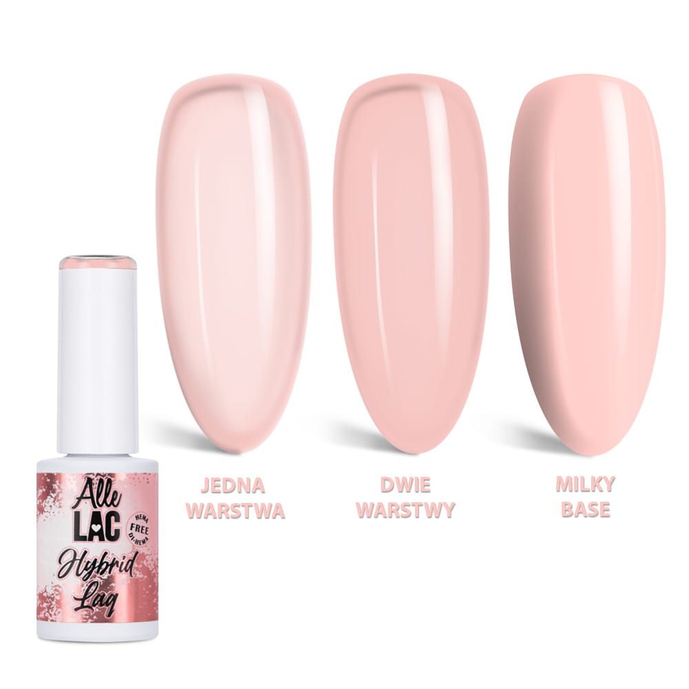 Lakier Hybrydowy Led/Uv Gel Polish Nudes Light Petal Allelac Hema/Di-Hema Free 6G