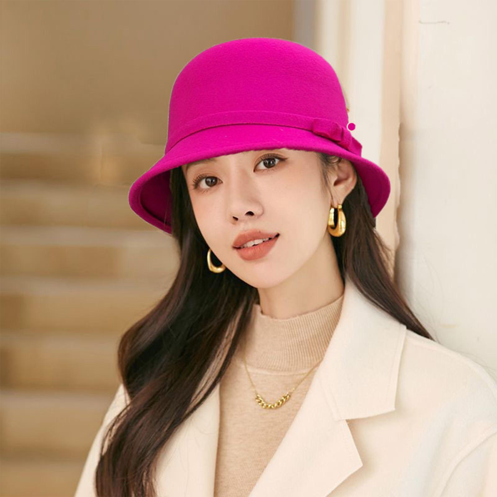 

Женская шерстяная шляпа-цилиндр, шляпа рыбака с круглой тульей, популярная в интернете универсальная ретро британская шляпа-котелок One Size