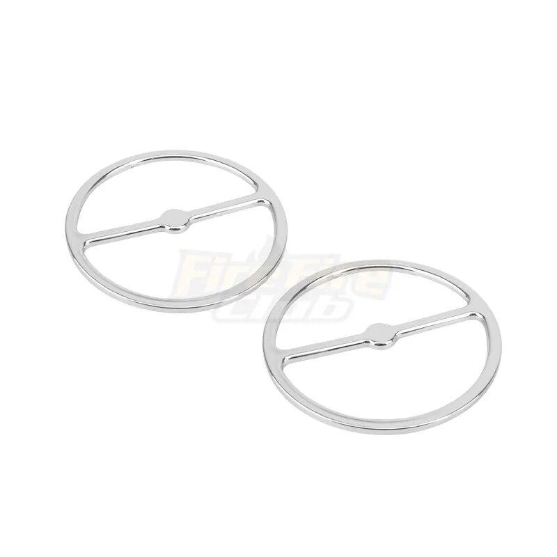Motorcycle Accent+Speedometer+Speaker Trim Ring Set Chrome For Harley Touring Electra Street Glide 1996-2013
