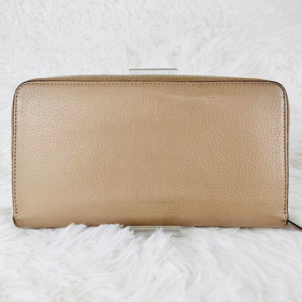 Used CELINE long wallet, beige, women's accessories