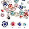 Størrelse Dobbelt Lag Blomst Blandet 100 stk Fargerik Solsikke Skive Bor Spenne Krystall Håndsøm Bor DIY Smykketilbehør Rhinestone Sy på Perler