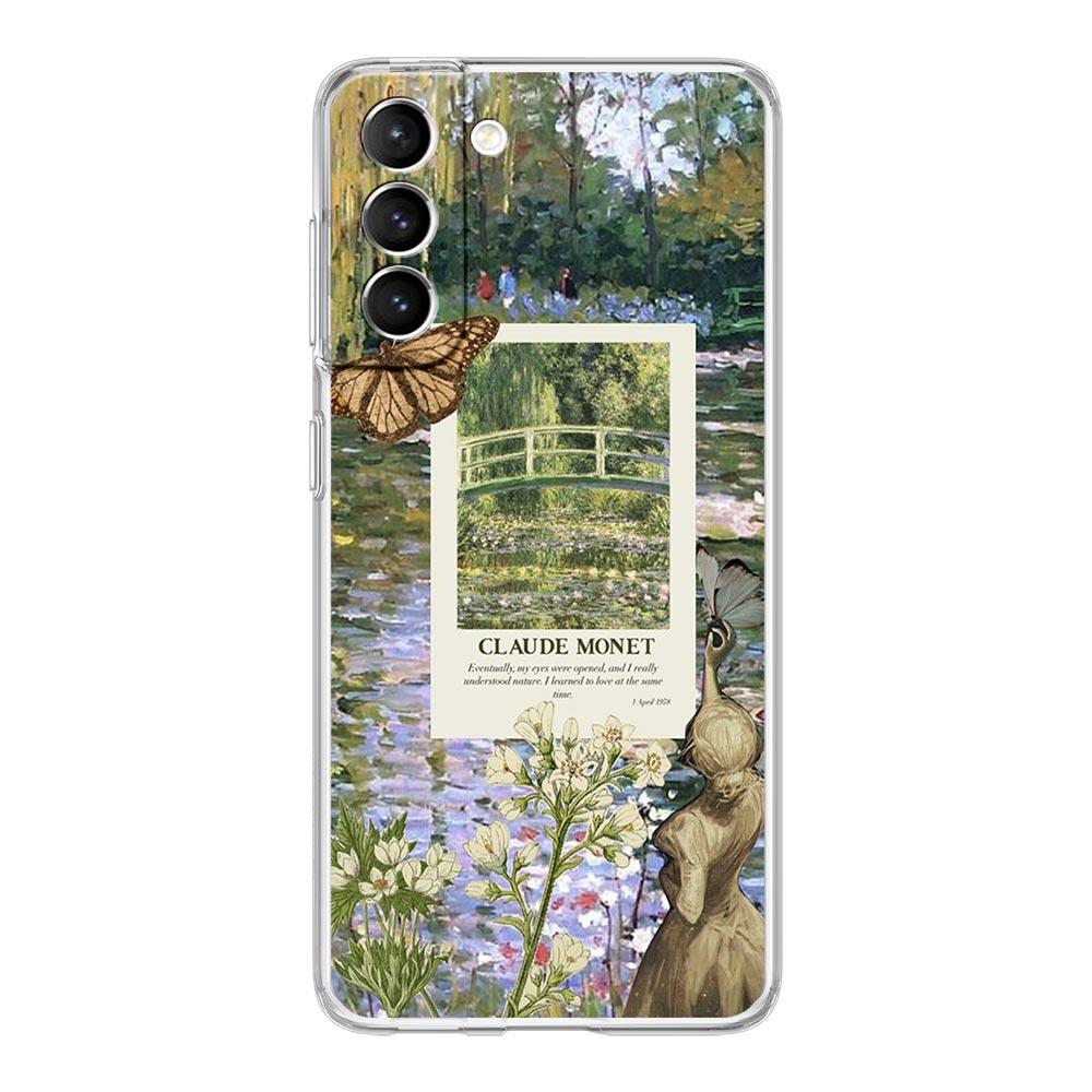 Claude Monet Art Phone Case For Samsung Galaxy S24 S23 S22 S20 Ultra S21 FE 5G S10 S9 Plus S10E S8 Soft Silicone Clear Cover