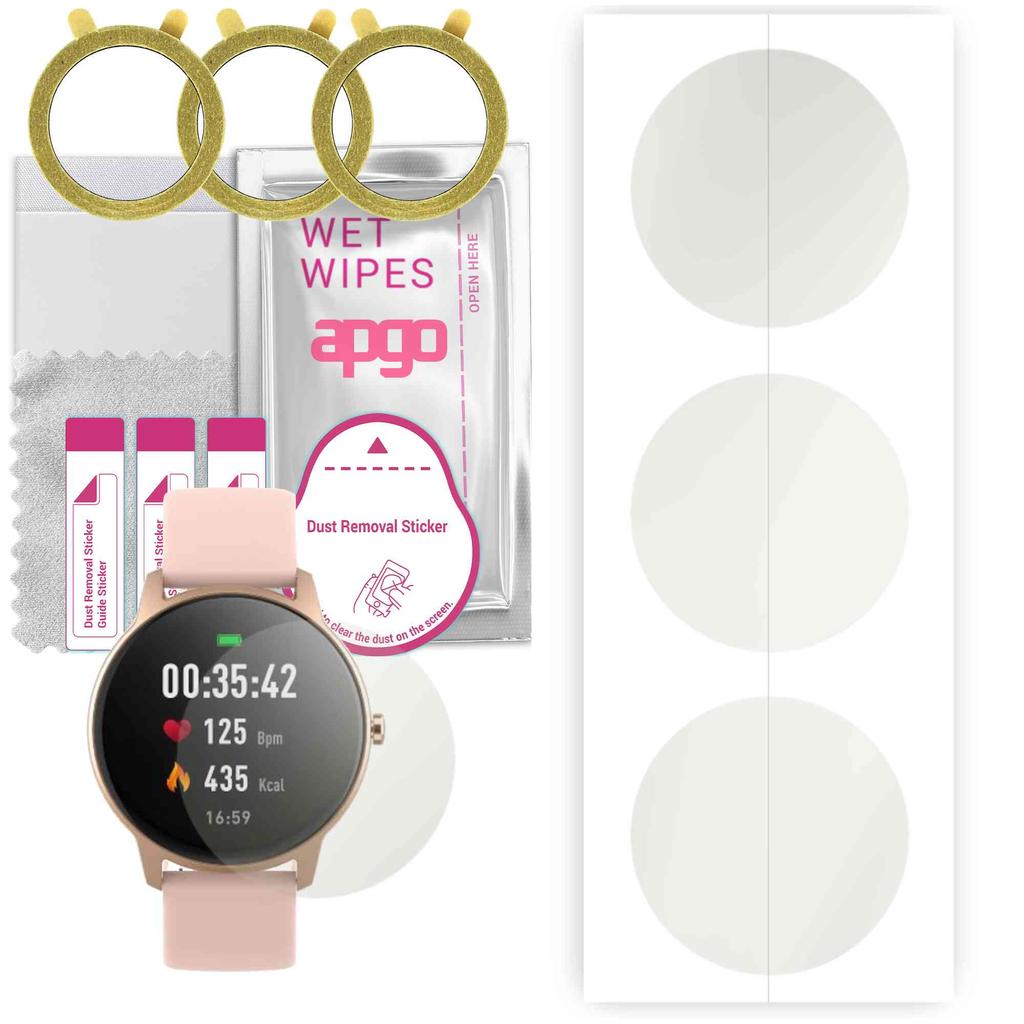 3x Apgo Hydrogel Matte Screen Protector for Forever Forevive 2 Slim SB-325, Hydrogel Film, Flexible, Soft TPU with Positioning Layer Easy Installation
