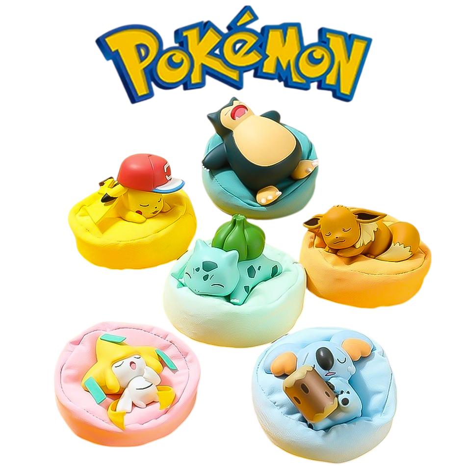 Toys 1-12pcs Pok É Mon Scale Ratio Model Figure 1-12 Pcs Pikachu Sleep Series Interior Hand Sleeping Position Gift Present for Sfriends