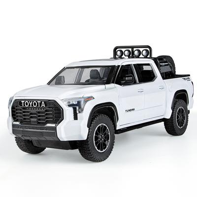 1/24 Toyota Tundra Alloy Pickup Car Model Diecast & Toy Metal Off-Road Vehicles Car Model Sound and Light Collection Childrens Toy Gift