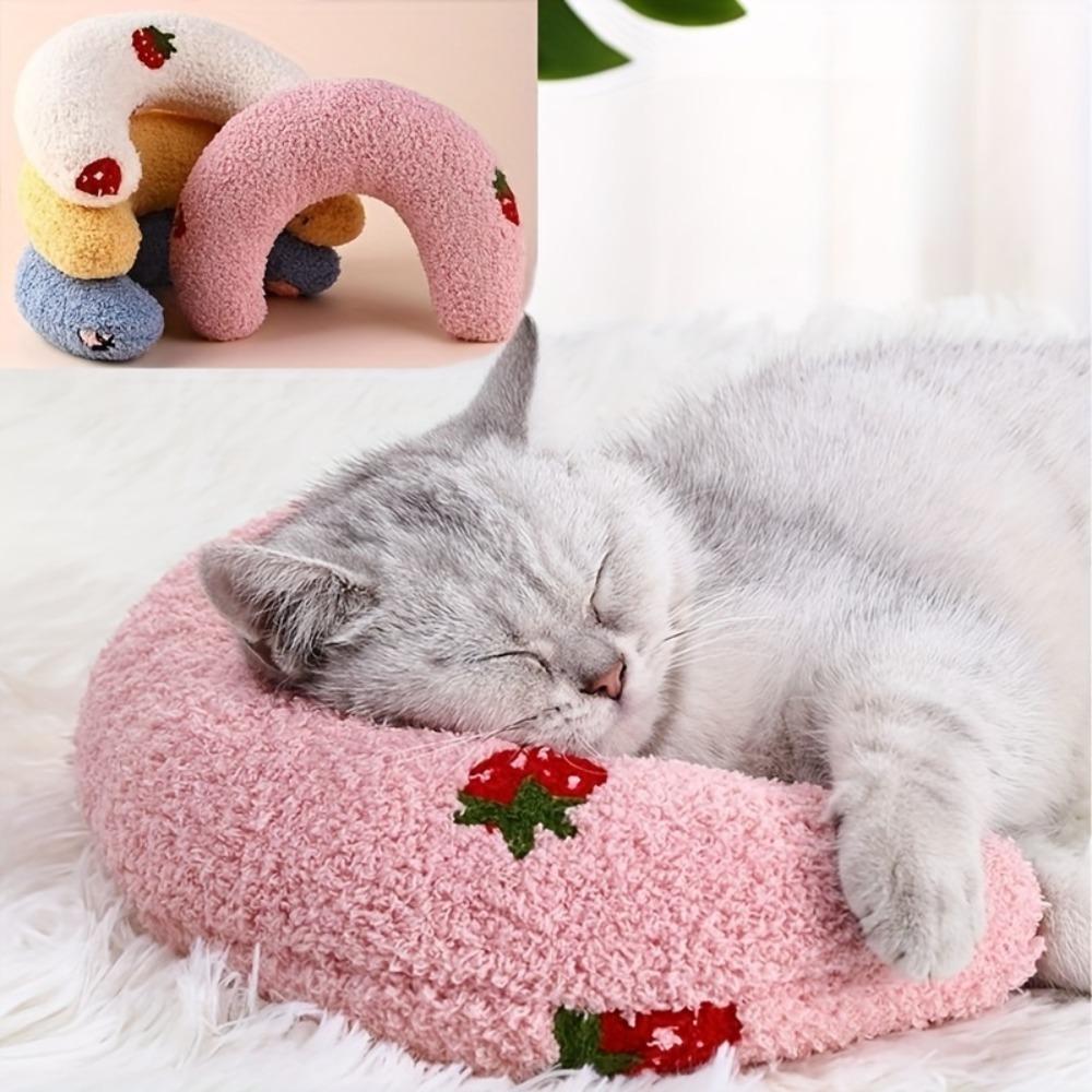 Soft Pet Pillow Cushion for Cats Dogs Thick Cotton Sleeping Headrest Comfortable Bite Resistant Pet Bed Accessory