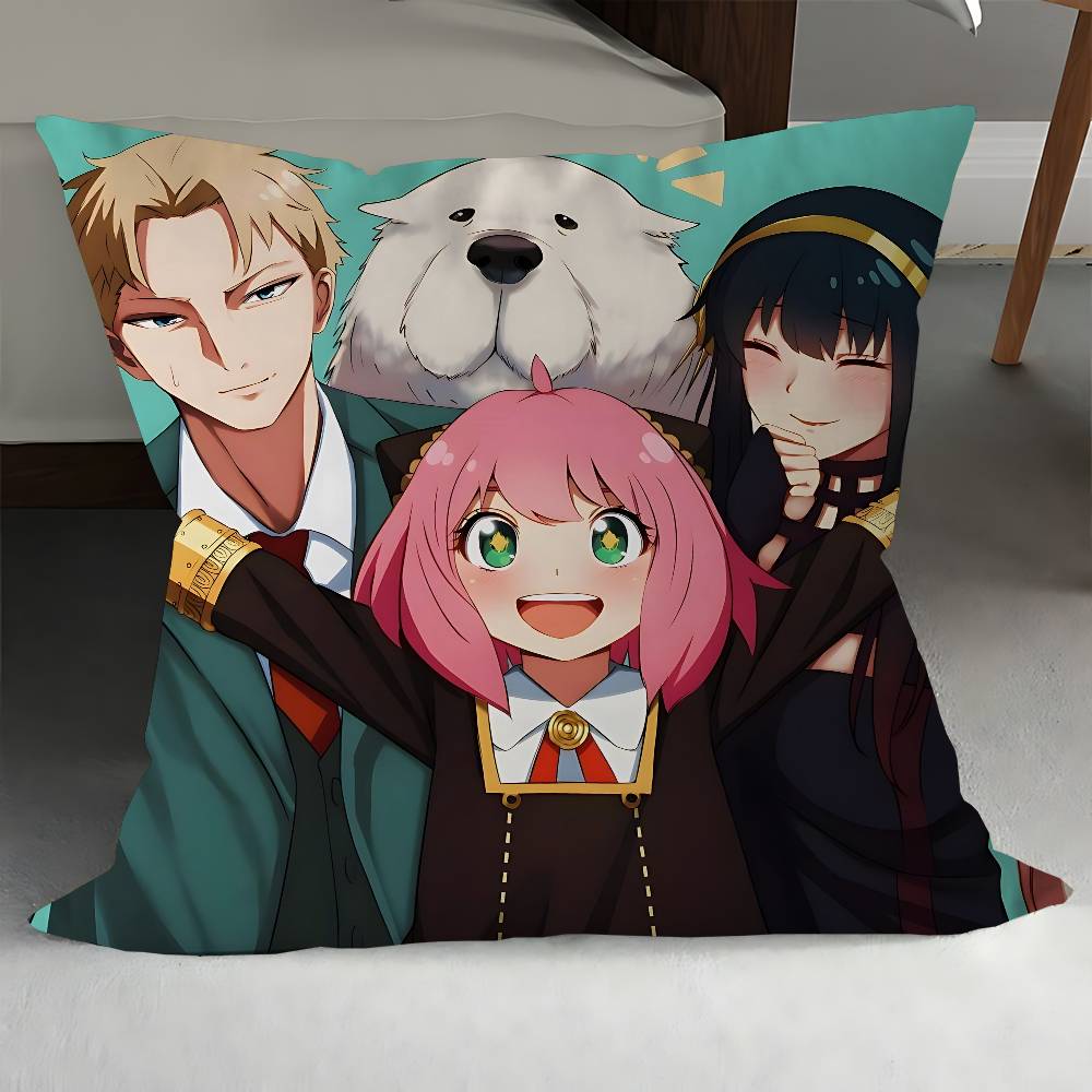 

S-Spy X Family Decorative Room Aesthetics Pillow Case Home Decor Bedroom Sofa Bed Couch Pillow Cover 45x45 12x12Inch