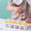 QX2E 10 Cavity Ice Lollys Mould Easy Release Ice Cream Molds with Ring Plastic